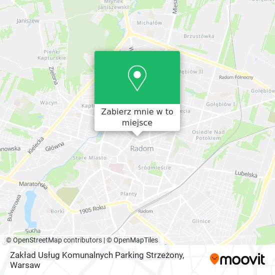 Mapa Zakład Usług Komunalnych Parking Strzeżony