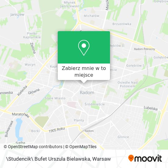 Mapa \Studencik\ Bufet Urszula Bielawska