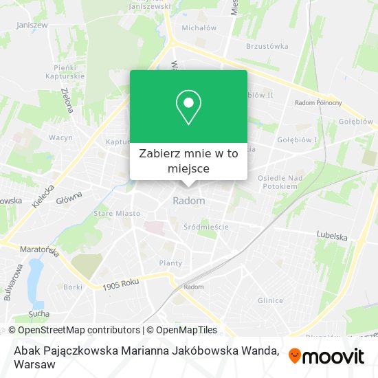 Mapa Abak Pajączkowska Marianna Jakóbowska Wanda