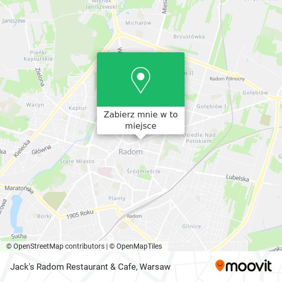 Mapa Jack's Radom Restaurant & Cafe