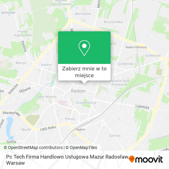 Mapa Pc Tech Firma Handlowo Usługowa Mazur Radosław