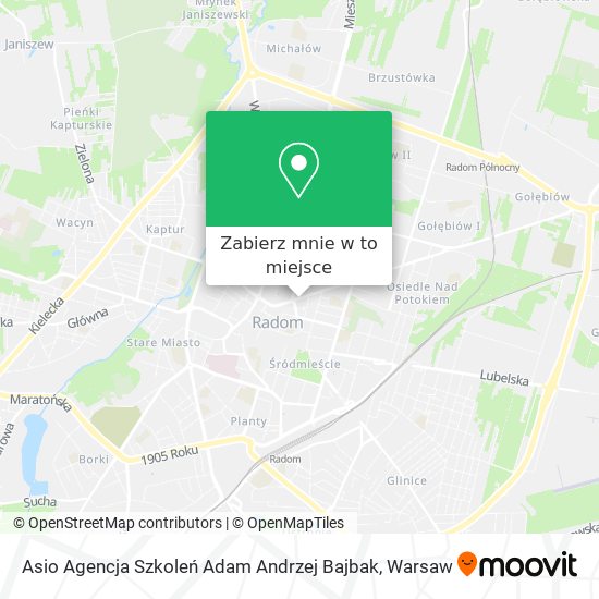 Mapa Asio Agencja Szkoleń Adam Andrzej Bajbak