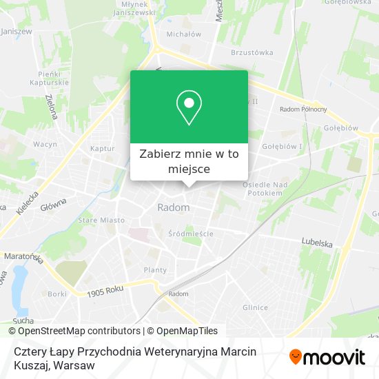 Mapa Cztery Łapy Przychodnia Weterynaryjna Marcin Kuszaj