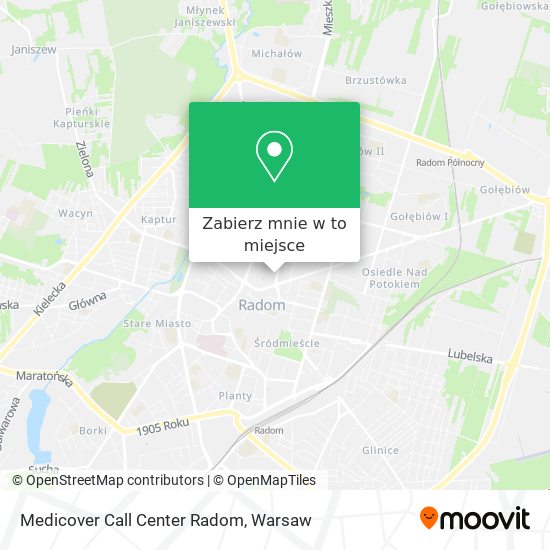 Mapa Medicover Call Center Radom