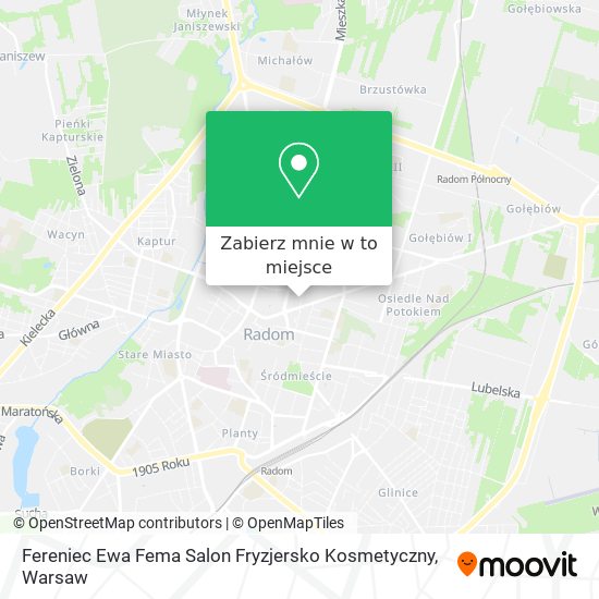 Mapa Fereniec Ewa Fema Salon Fryzjersko Kosmetyczny