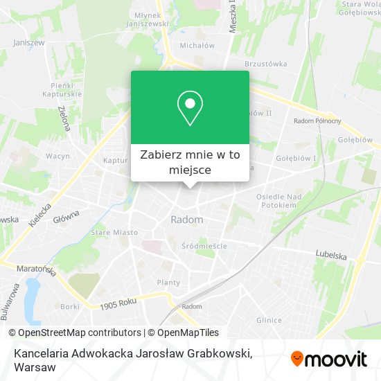 Mapa Kancelaria Adwokacka Jarosław Grabkowski