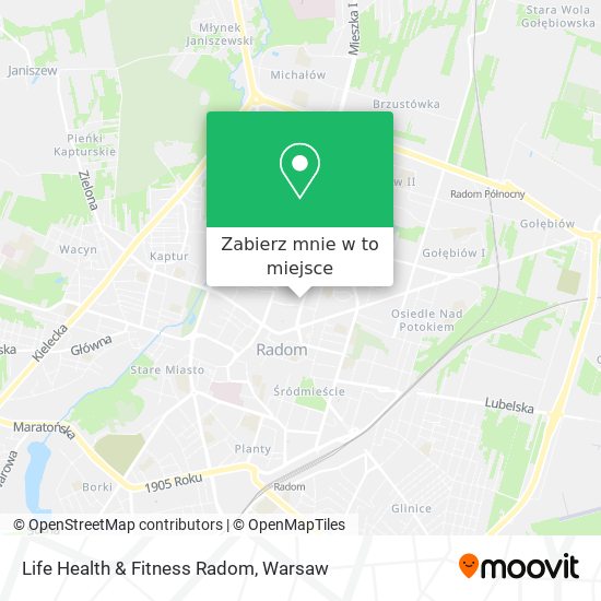 Mapa Life Health & Fitness Radom