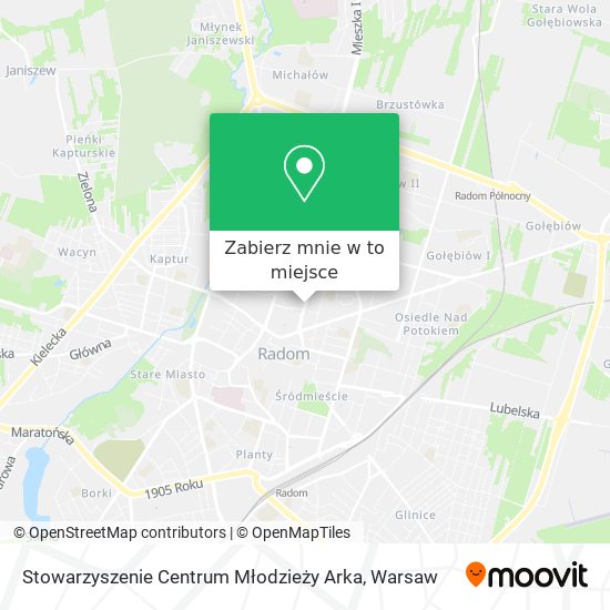 Mapa Stowarzyszenie Centrum Młodzieży Arka