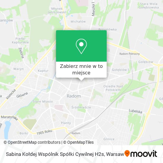 Mapa Sabina Kołdej Wspólnik Spółki Cywilnej H2s