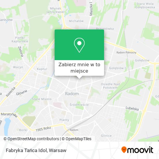 Mapa Fabryka Tańca Idol