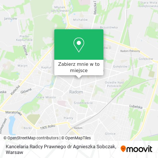 Mapa Kancelaria Radcy Prawnego dr Agnieszka Sobczak