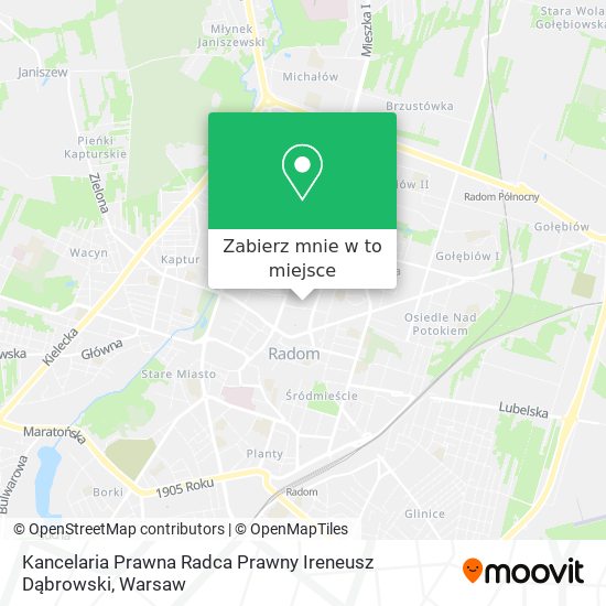 Mapa Kancelaria Prawna Radca Prawny Ireneusz Dąbrowski