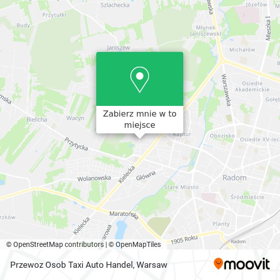 Mapa Przewoz Osob Taxi Auto Handel