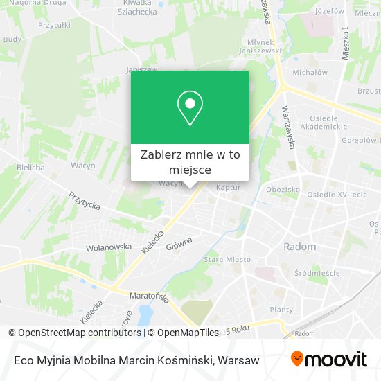 Mapa Eco Myjnia Mobilna Marcin Kośmiński