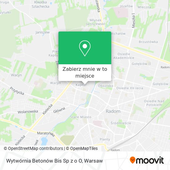 Mapa Wytwórnia Betonów Bis Sp z o O