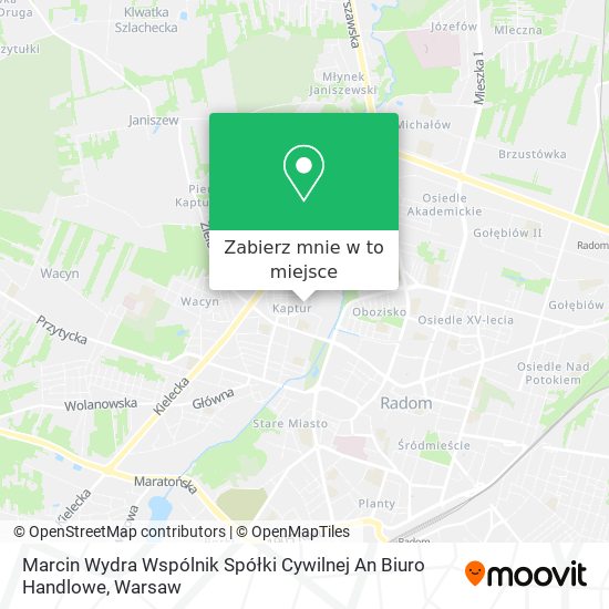 Mapa Marcin Wydra Wspólnik Spółki Cywilnej An Biuro Handlowe