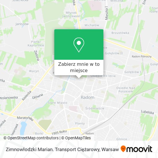 Mapa Zimnowłodzki Marian. Transport Ciężarowy