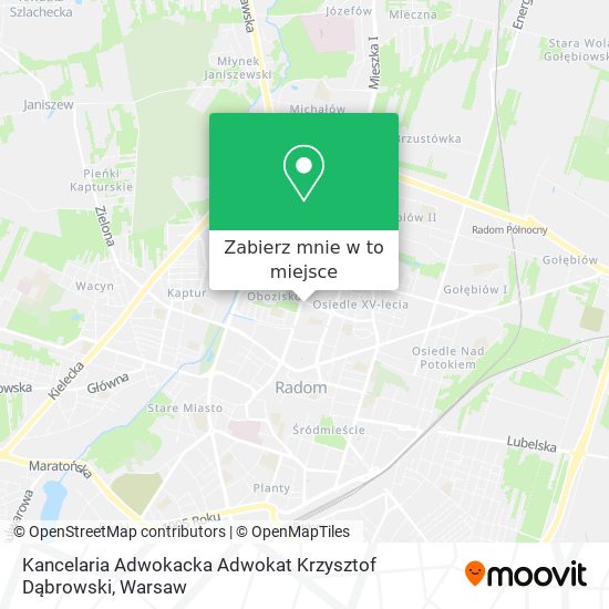 Mapa Kancelaria Adwokacka Adwokat Krzysztof Dąbrowski