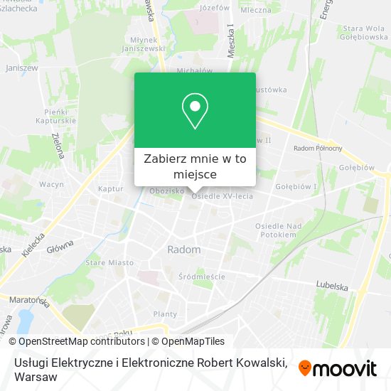 Mapa Usługi Elektryczne i Elektroniczne Robert Kowalski