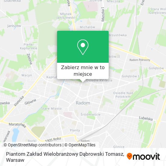 Mapa Piantom Zakład Wielobranżowy Dąbrowski Tomasz