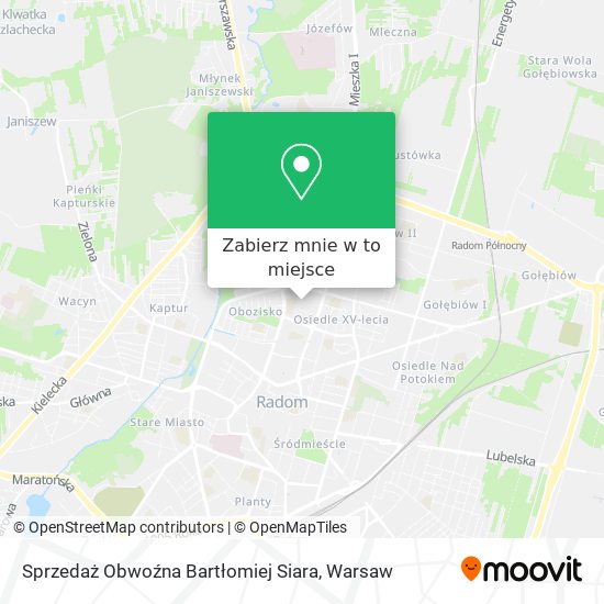 Mapa Sprzedaż Obwoźna Bartłomiej Siara