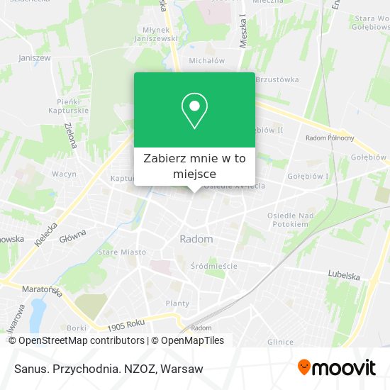 Mapa Sanus. Przychodnia. NZOZ