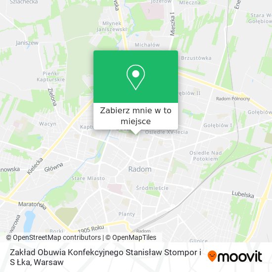 Mapa Zakład Obuwia Konfekcyjnego Stanisław Stompor i S Łka