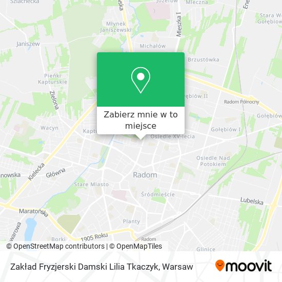 Mapa Zakład Fryzjerski Damski Lilia Tkaczyk