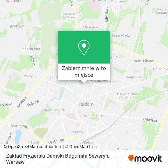 Mapa Zakład Fryzjerski Damski Bogumiła Seweryn