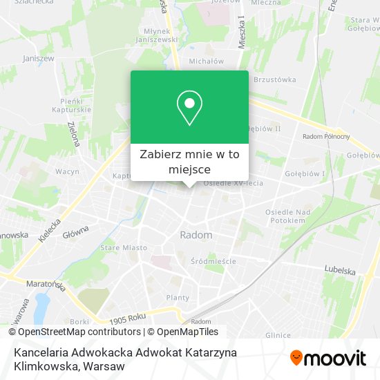 Mapa Kancelaria Adwokacka Adwokat Katarzyna Klimkowska