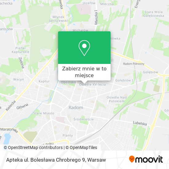 Mapa Apteka ul. Bolesława Chrobrego 9