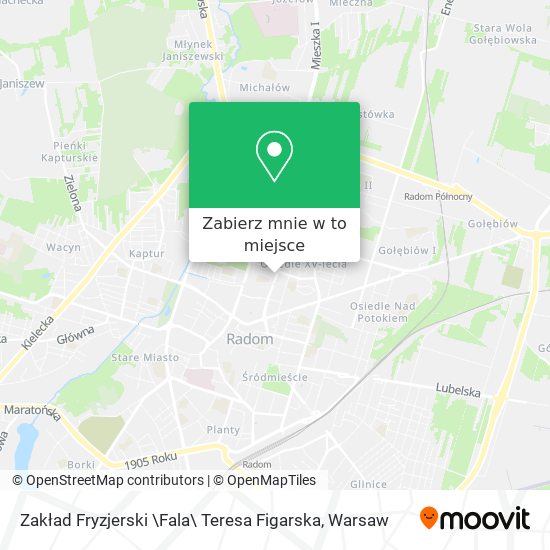 Mapa Zakład Fryzjerski \Fala\ Teresa Figarska