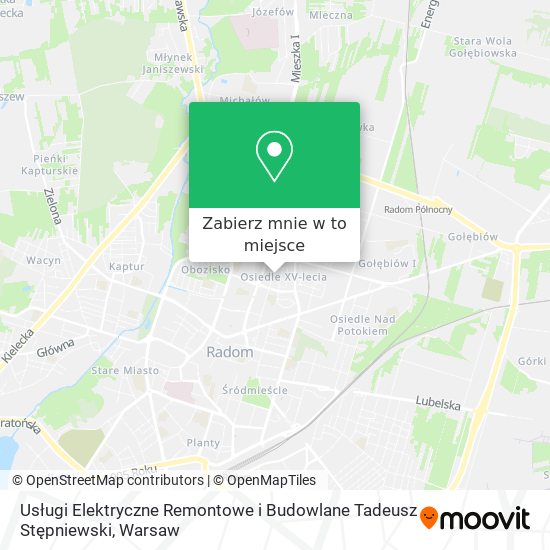 Mapa Usługi Elektryczne Remontowe i Budowlane Tadeusz Stępniewski