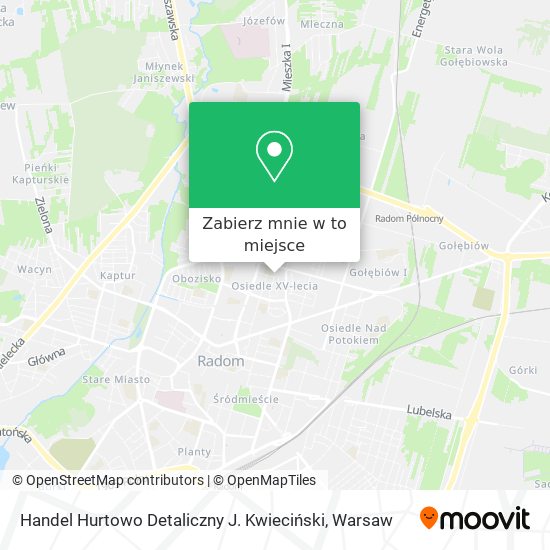 Mapa Handel Hurtowo Detaliczny J. Kwieciński