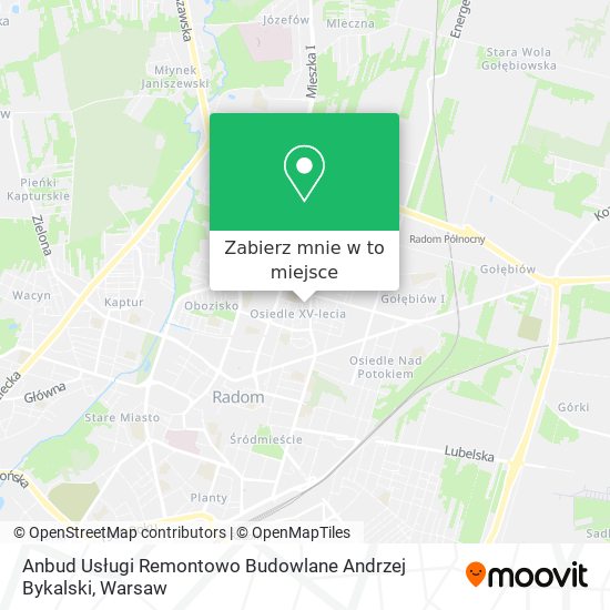 Mapa Anbud Usługi Remontowo Budowlane Andrzej Bykalski