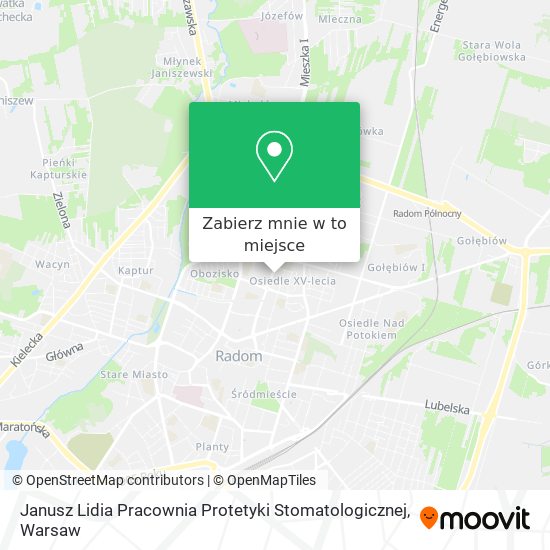 Mapa Janusz Lidia Pracownia Protetyki Stomatologicznej