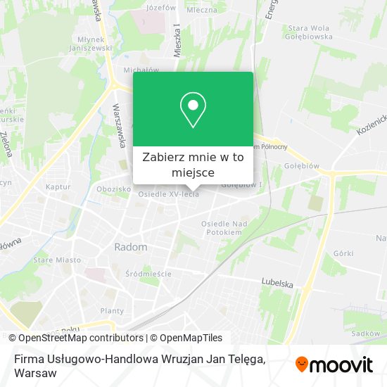 Mapa Firma Usługowo-Handlowa Wruzjan Jan Telęga