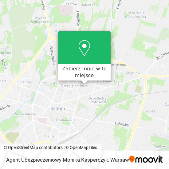 Mapa Agent Ubezpieczeniowy Monika Kasperczyk