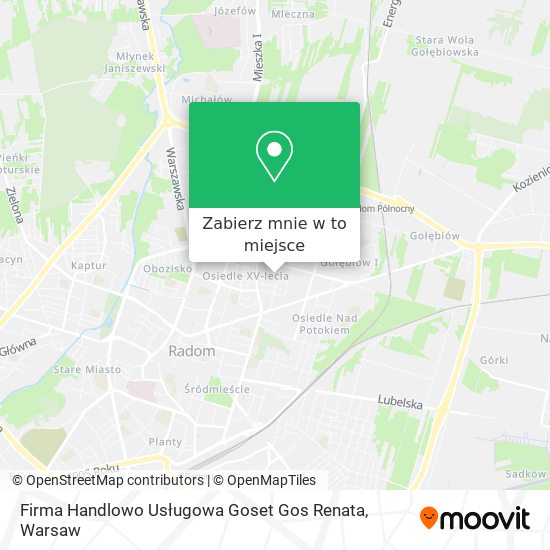 Mapa Firma Handlowo Usługowa Goset Gos Renata