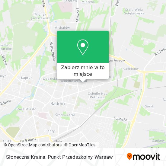 Mapa Słoneczna Kraina. Punkt Przedszkolny