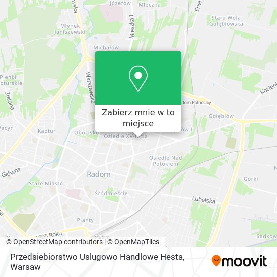 Mapa Przedsiebiorstwo Uslugowo Handlowe Hesta