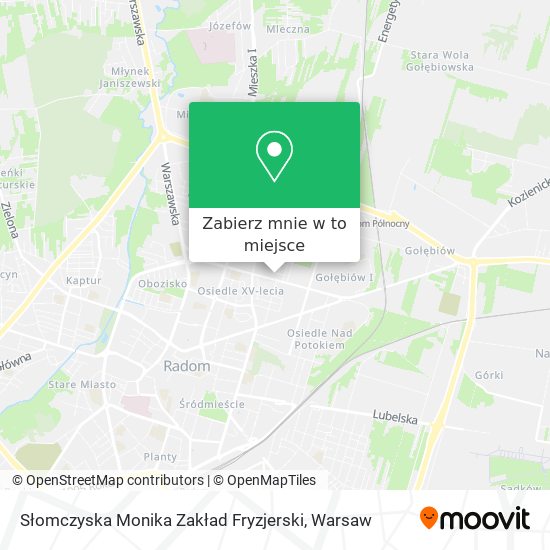 Mapa Słomczyska Monika Zakład Fryzjerski