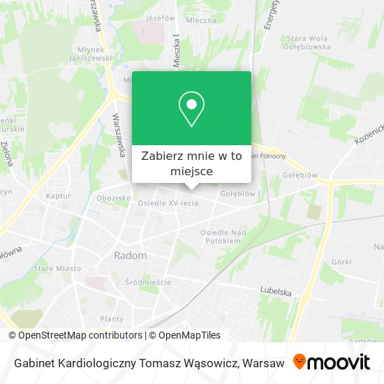 Mapa Gabinet Kardiologiczny Tomasz Wąsowicz