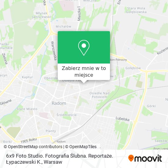 Mapa 6x9 Foto Studio. Fotografia Ślubna. Reportaże. Łypaczewski K.