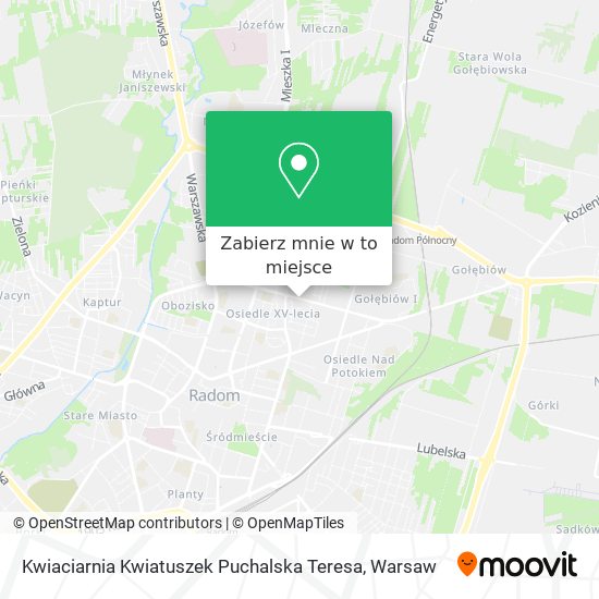 Mapa Kwiaciarnia Kwiatuszek Puchalska Teresa