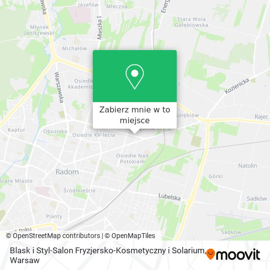 Mapa Blask i Styl-Salon Fryzjersko-Kosmetyczny i Solarium