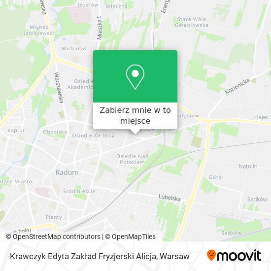 Mapa Krawczyk Edyta Zakład Fryzjerski Alicja