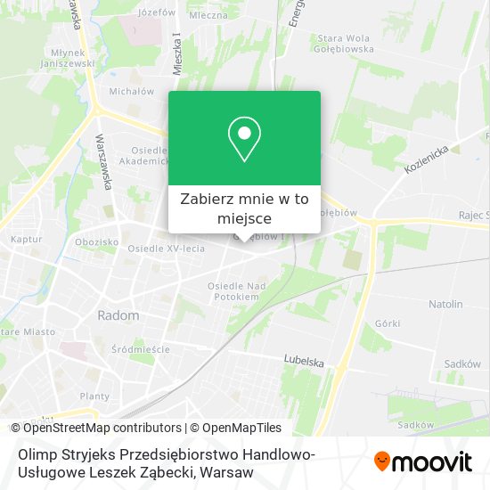 Mapa Olimp Stryjeks Przedsiębiorstwo Handlowo-Usługowe Leszek Ząbecki