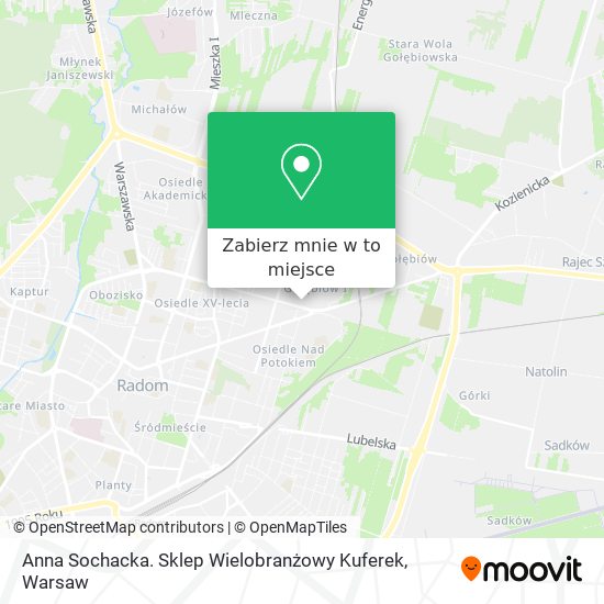 Mapa Anna Sochacka. Sklep Wielobranżowy Kuferek