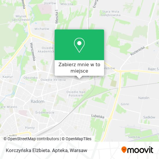 Mapa Korczyńska Elżbieta. Apteka